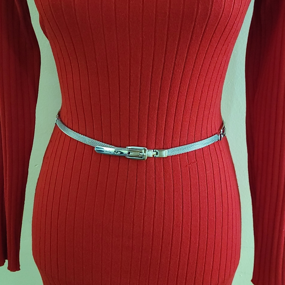 Silver/metal Waist belt